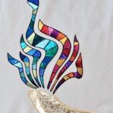 Metallic Stained Glass Dor L'Dor Shofar
