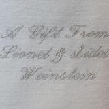 Embroidered Dedication Script Dedication Style