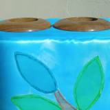 Detail: luminous quality of hand-painted fabric