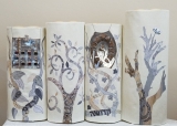 Gray and Tan Trees - High Holiday Torah Cover